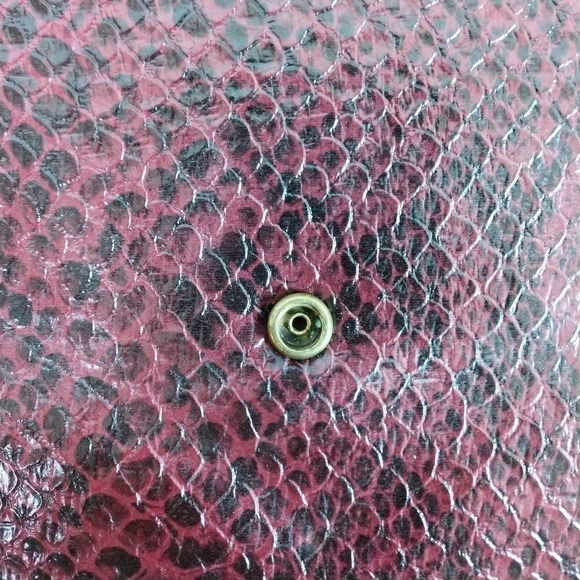 Shirl Miller LTD. Vintage Snakeskin Pattern Envelope Clutch Purse - Picture 4 of 9